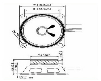 Square Mini Speaker 3 Inch 4ohm 6W Speaker Loud Speaker